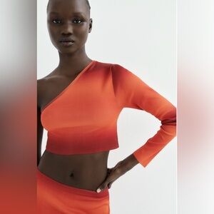 Zara Asymmetric Tie Dye Top